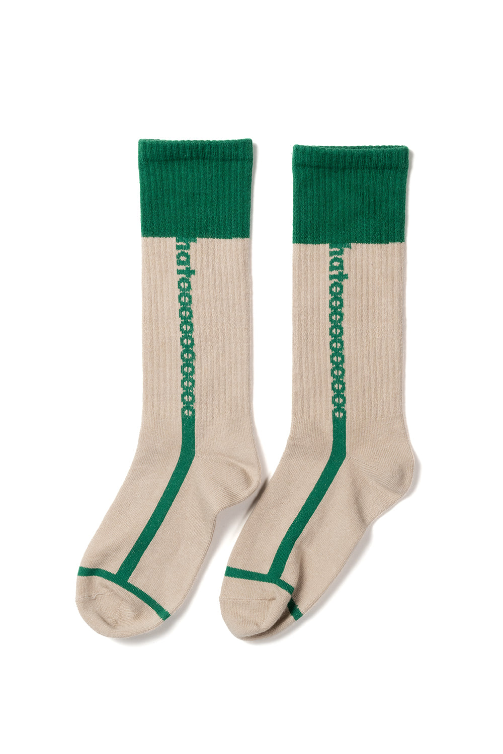Multi color line logo socks